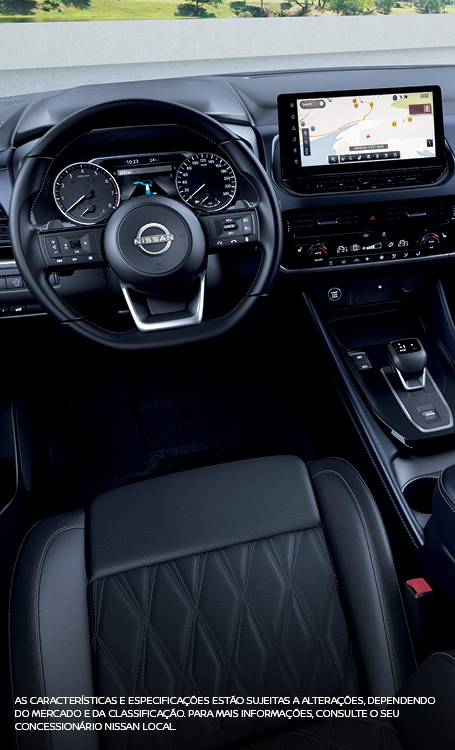 LHD interior dash view of Nissan Qashqai